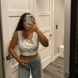 Kendall and Kylie White Pilgrim tank top